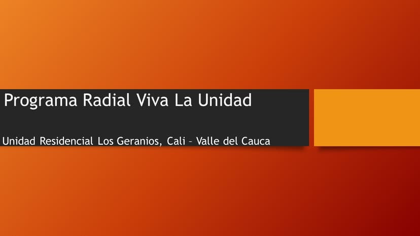 PROGRAMA RADIAL VIVA LA UNIDAD