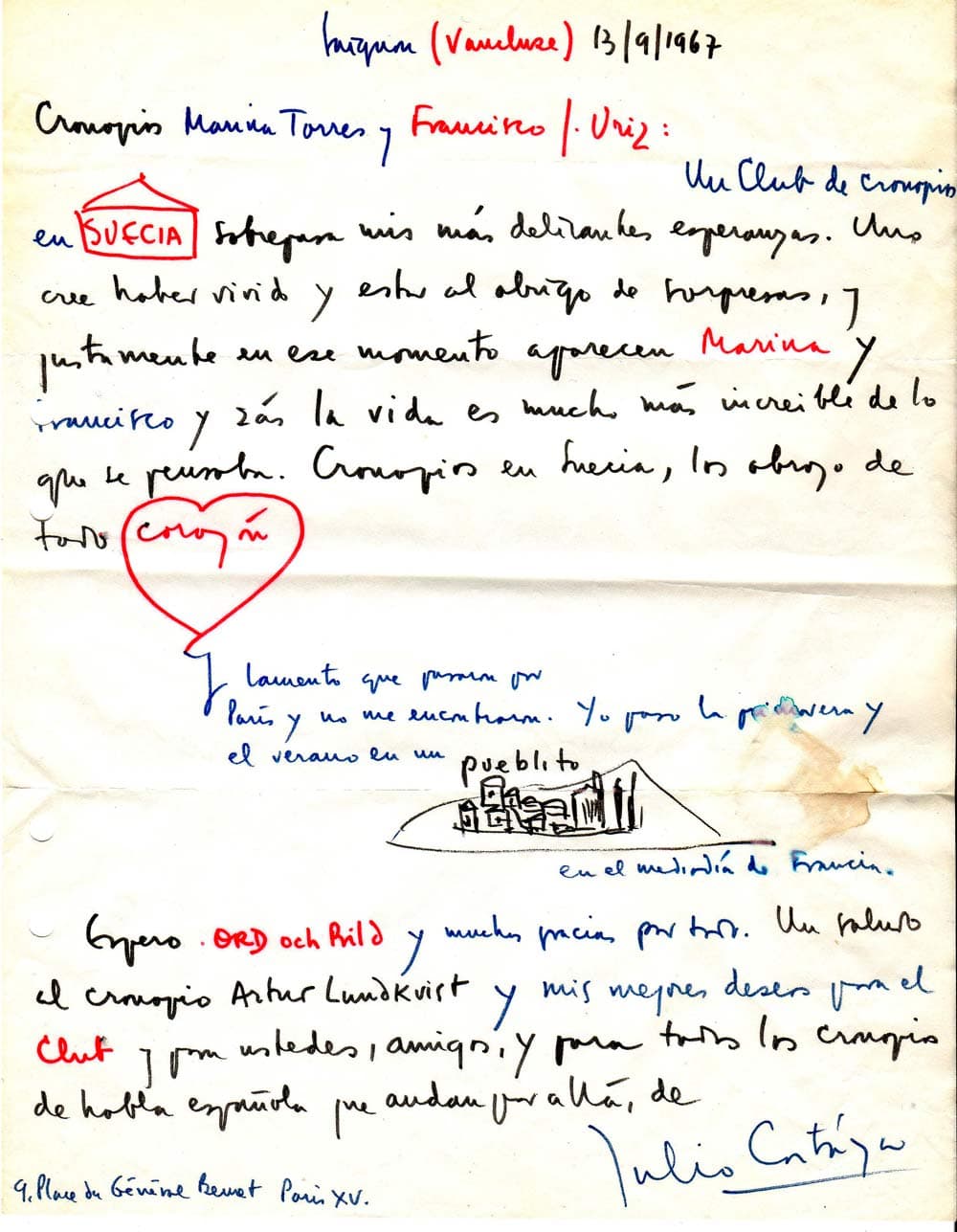 Cartas y otros menesteres