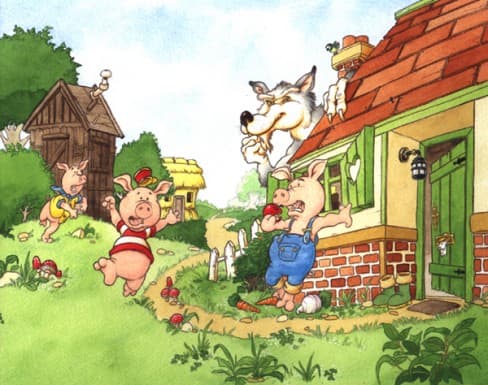 Los 3 cerditos y el lobo
