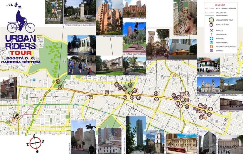 Ruta Carrera Séptima Urban Riders Tour  