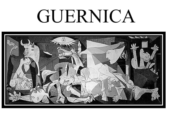 Nature of the Guernica of Picasso.